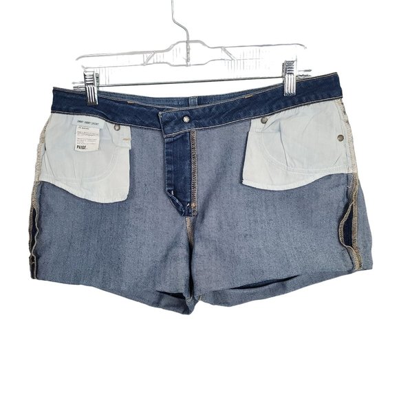Paige Size 29 Shorts Jimmie Jimmie Denim Stretch Denim Jean 3" Medium Wash - Picture 3 of 11